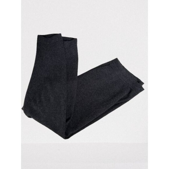 PRINGLE Of Scotland Lambswool Sweatpants Charcoal Gray Knit Leggings Size La - Picture 2 of 10